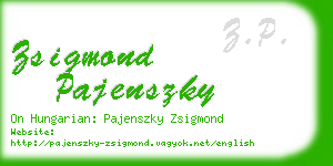 zsigmond pajenszky business card